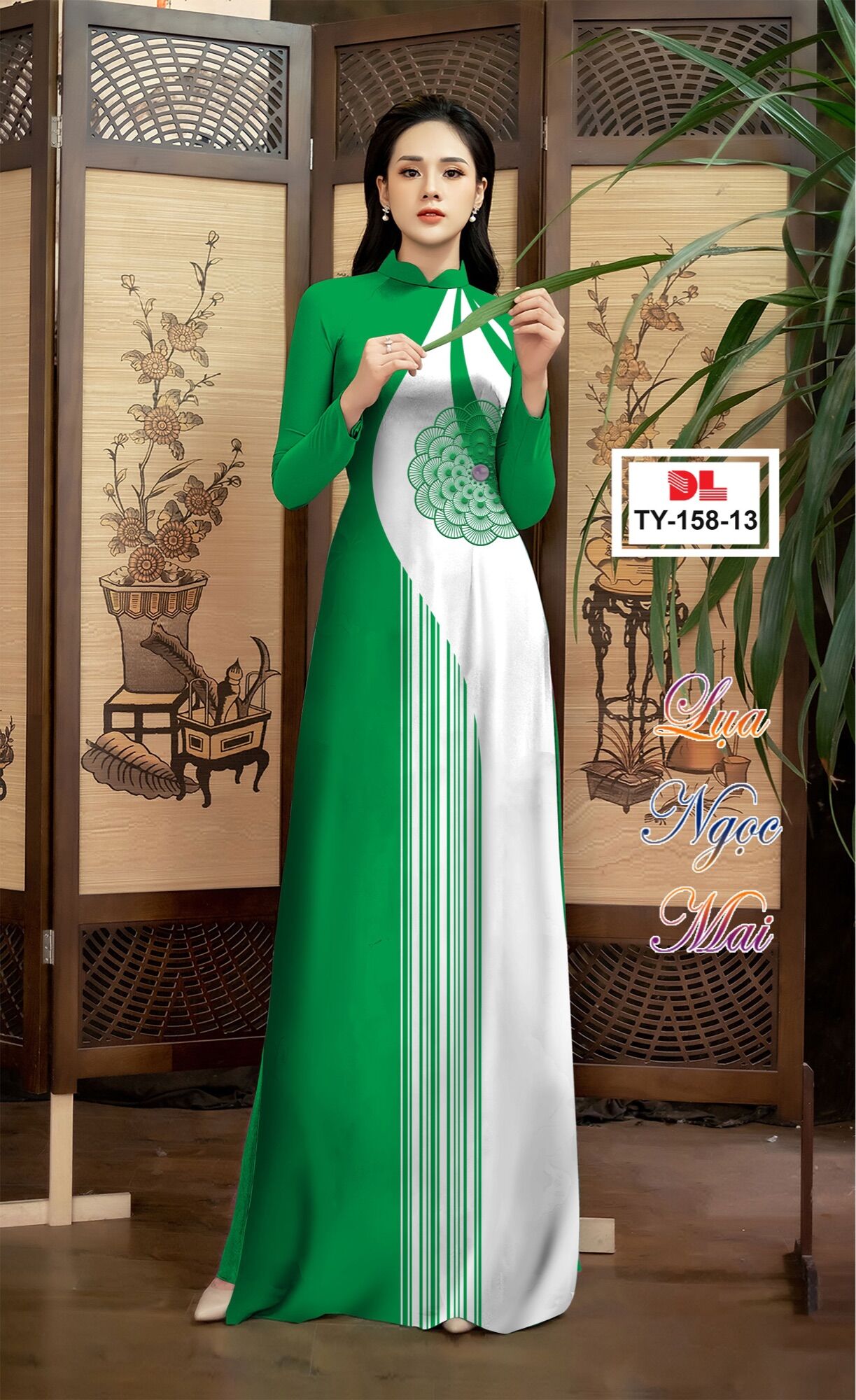 Vải áo dài hoa Hồng
