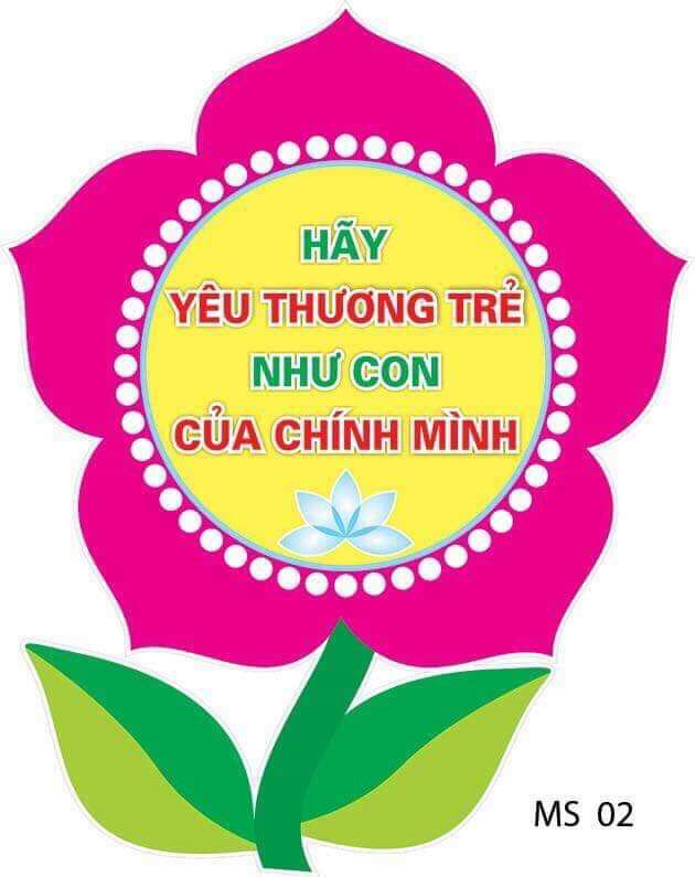 hoa biểu ngữ dành cho trường mầm non