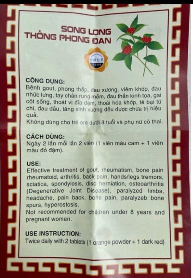 Viên song long thống phong đan