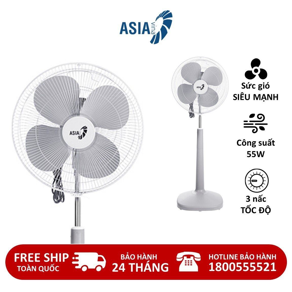 FREESHIP MAX Quạt đứng Asia D16026 - BH 24 tháng