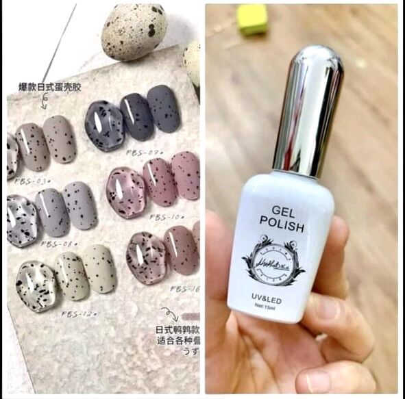 Top trứng cút Gel polish chai 15ml