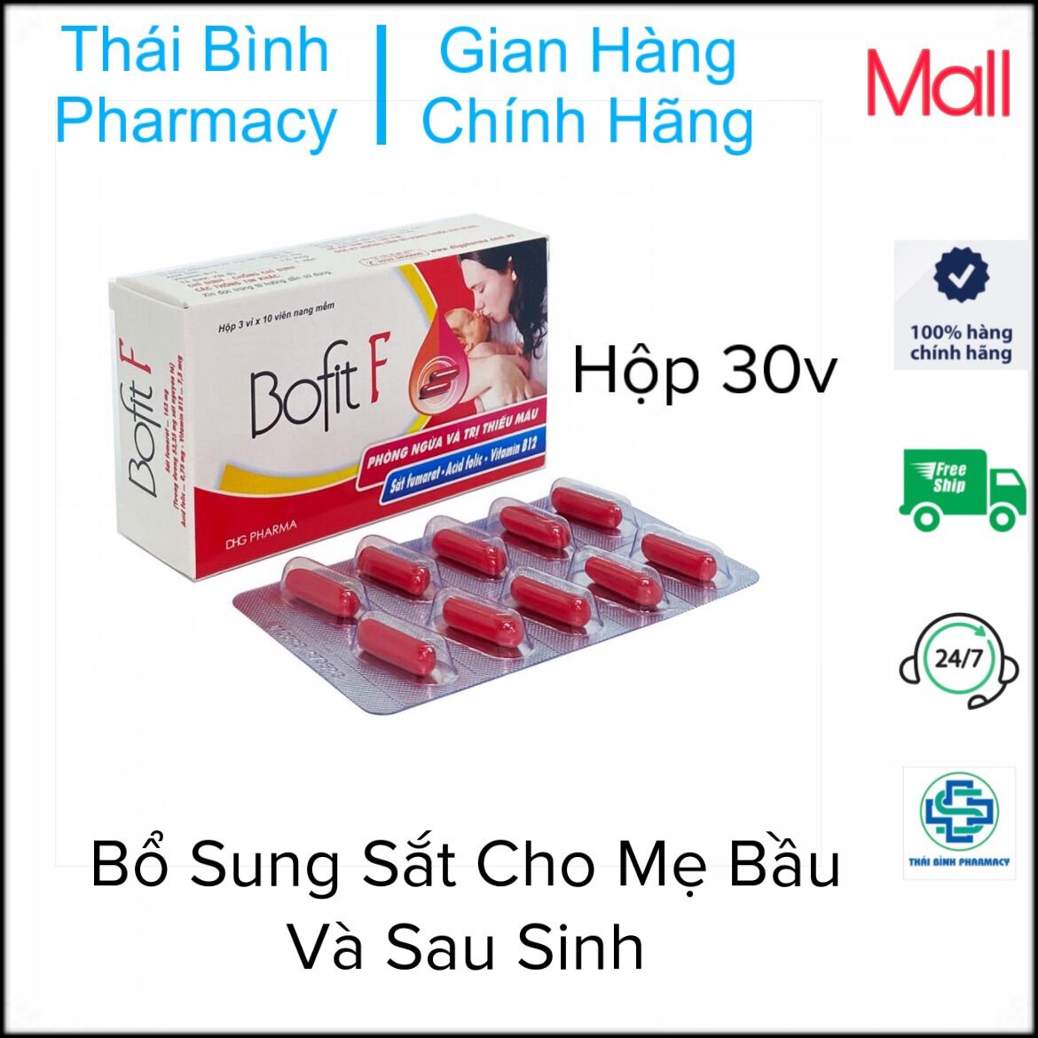 Sắt bofit - hộp 30v