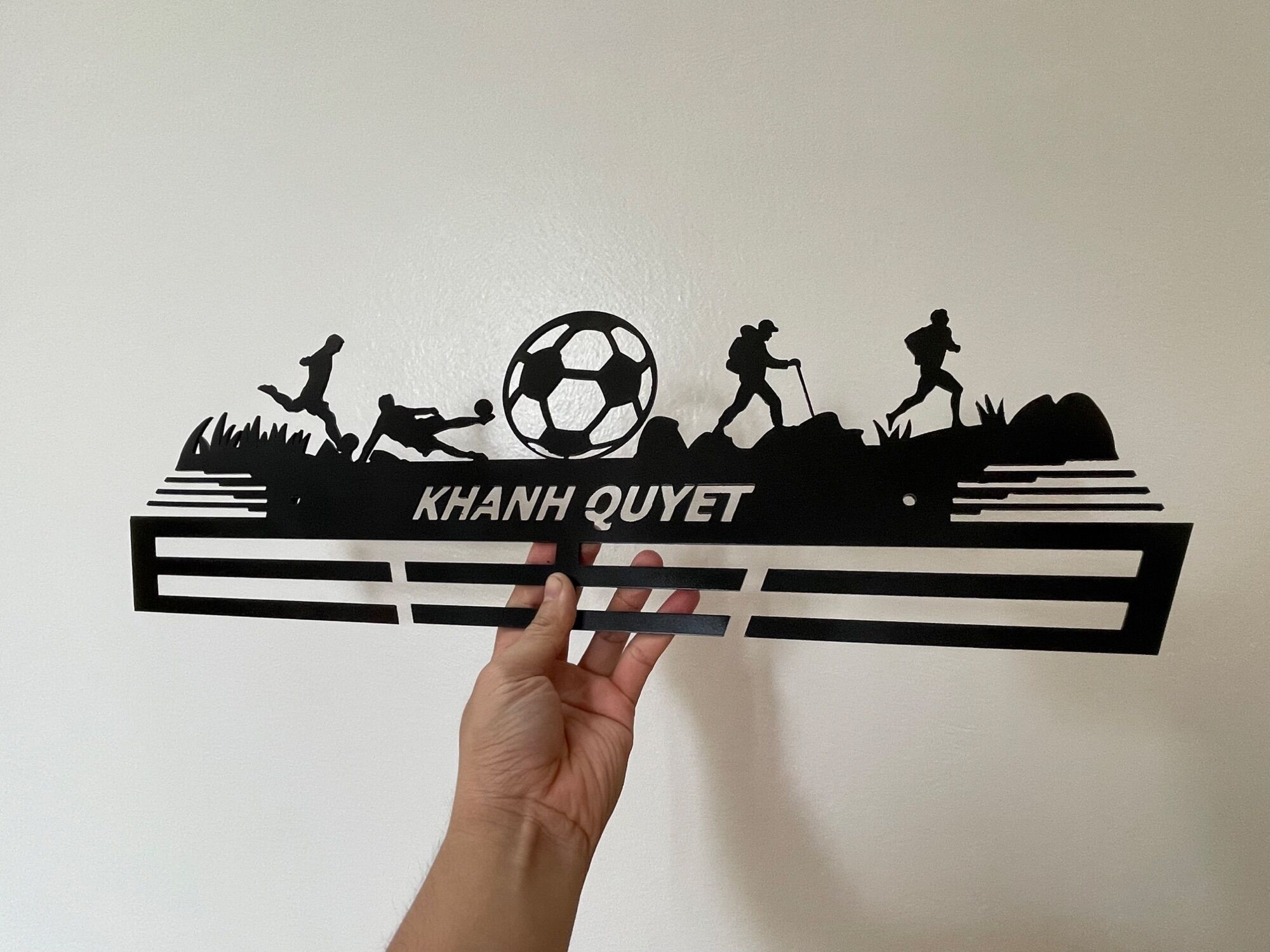 Giá treo huy chương, decor tường