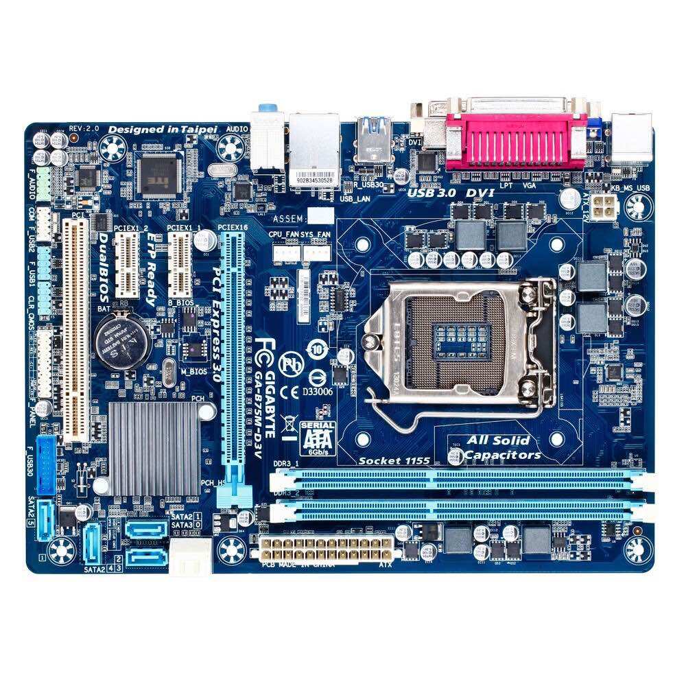 Main giga b75m d2v - d3v - hd3 socket 1155