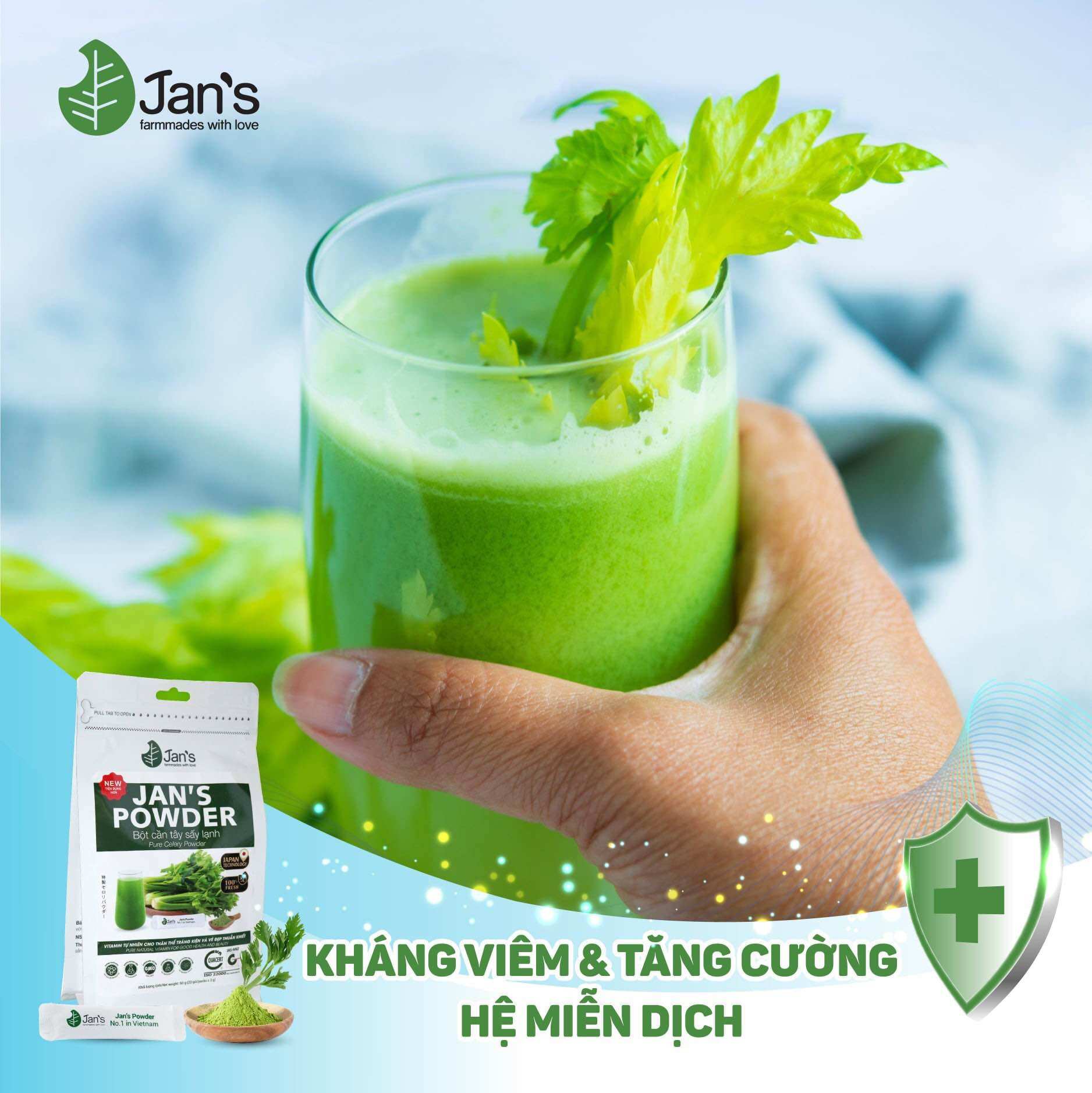 Bột Cần Tây Nguyên Chất Jan’s Powder
