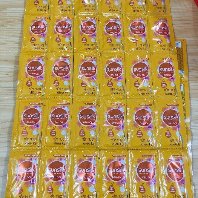 10 gói Dầu gội sunsilk 5,8ml màu vàng