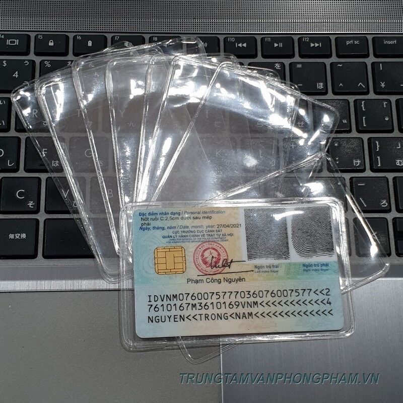 Combo 5 Bọc Đựng Thẻ Căn Cước Công Dân, ATM, Thẻ BHYT PVC Trong Suốt Có Nắp Bảo Quản