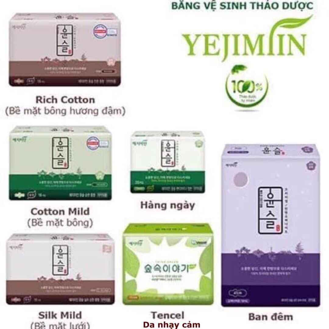 Băng vệ sinh thảo dược Yejimiin Hàn Quốc