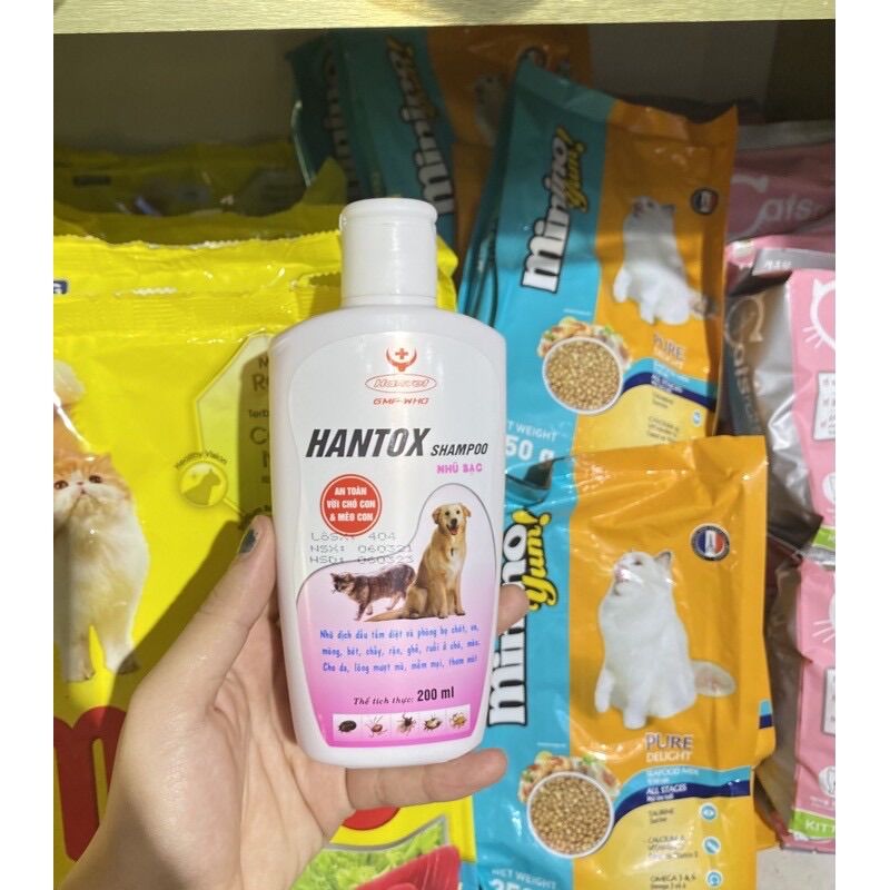 Sữa Tắm Diệt Ve Rận Bọ Chét Chó Mèo Hantox Shampoo 200ml