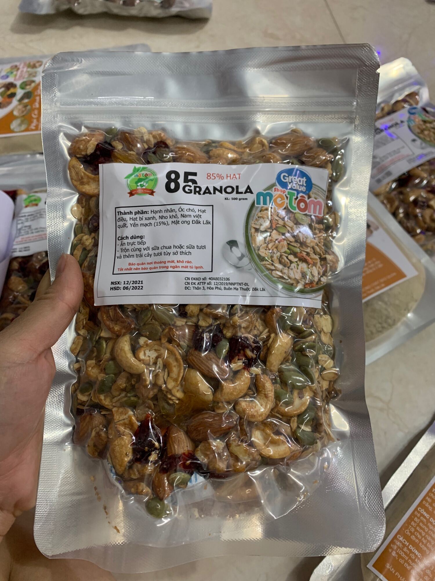 Ngũ cốc granola 85% loại hạt ( 15% yến mạch). 1 ki-lô-gam chi 300k thumbnail
