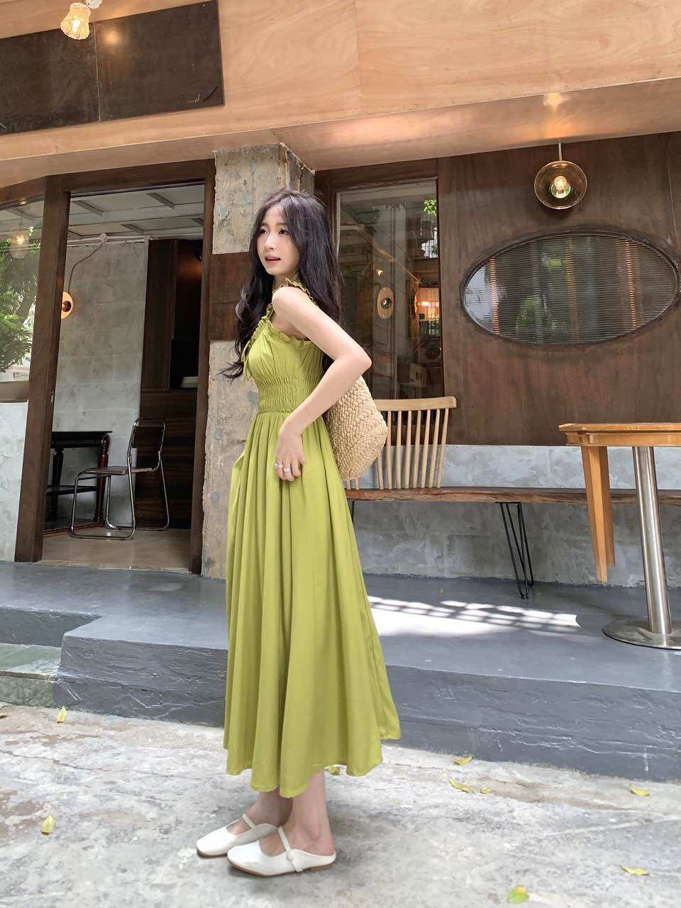 Đầm maxi xuông sát nách bèo BG