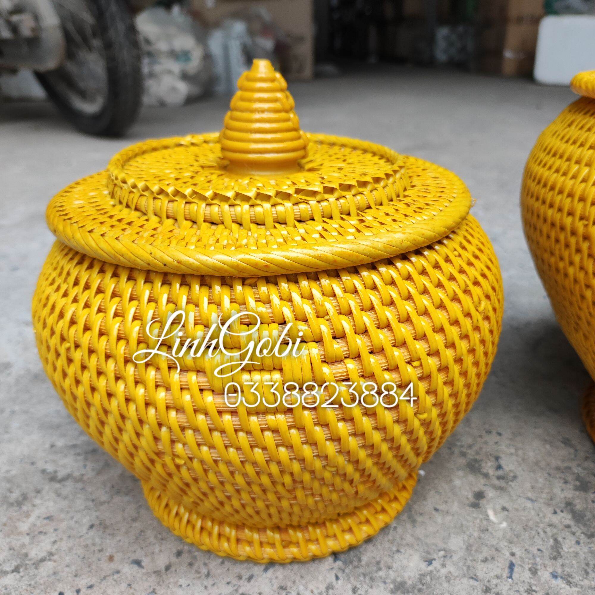 Giỏ đựng tích bằng mây cao cấp