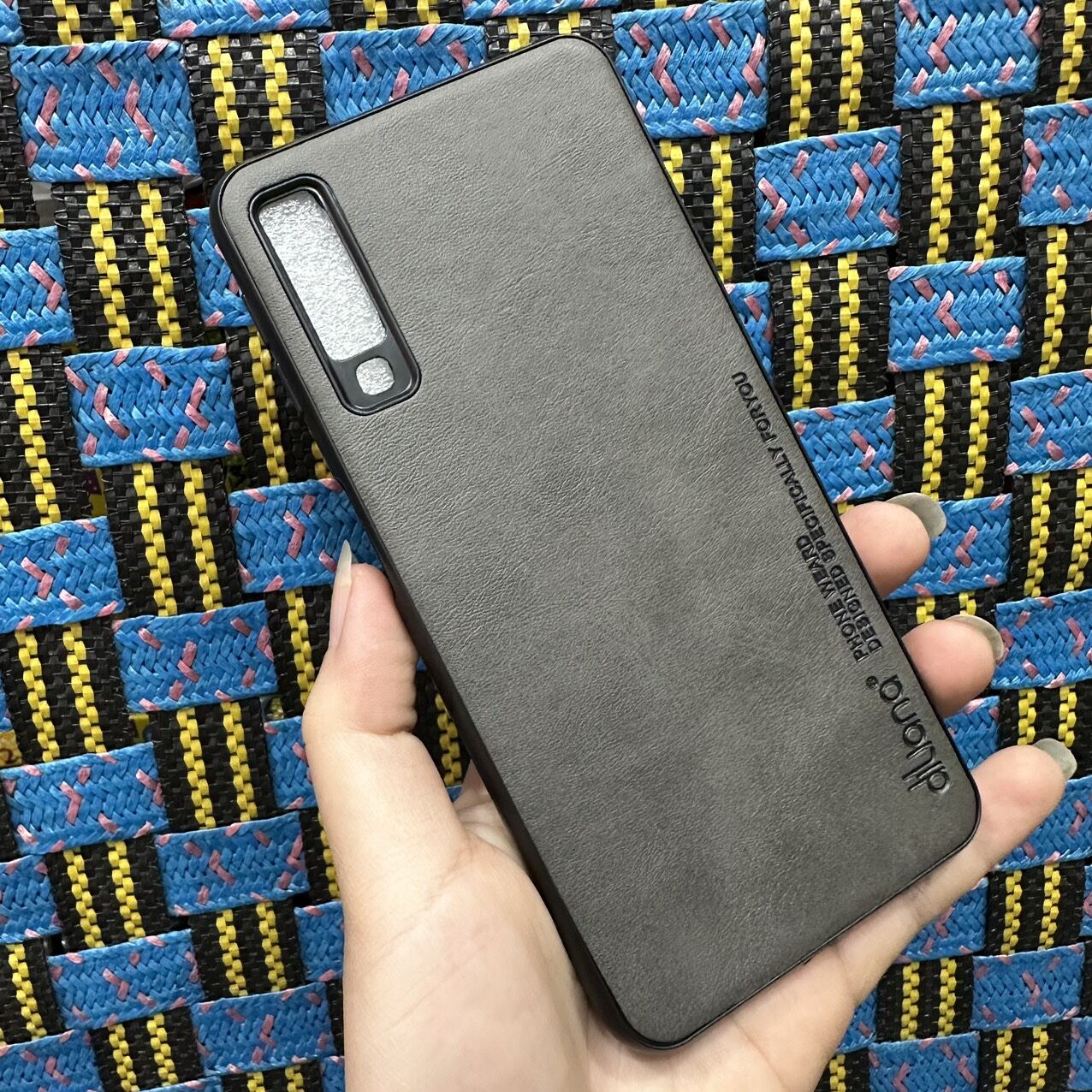 Case ốp lưng Samsung A7 2018 dẻo kiểu da mềm mịn ôm máy bảo vệ camera