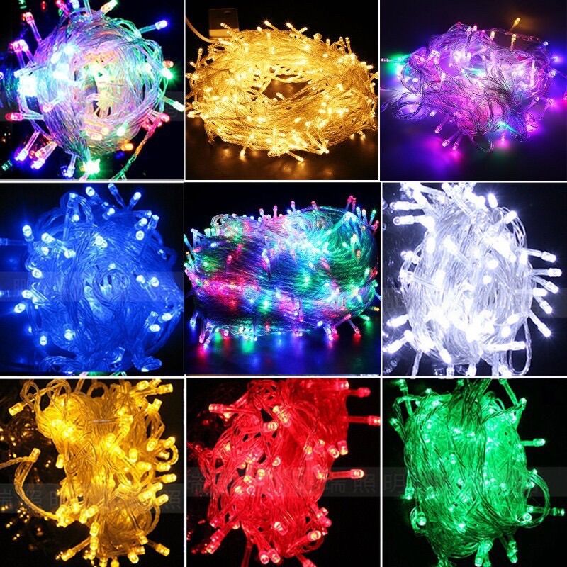 Dây Đèn LED chớp tắt đủ màu - 1 màu phụ kiện trang trí cây thông noel - trang trí giáng sinh - lễ tết