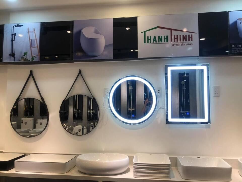 [HCM]Gương đèn LED tròn viền Cảm ứng d50