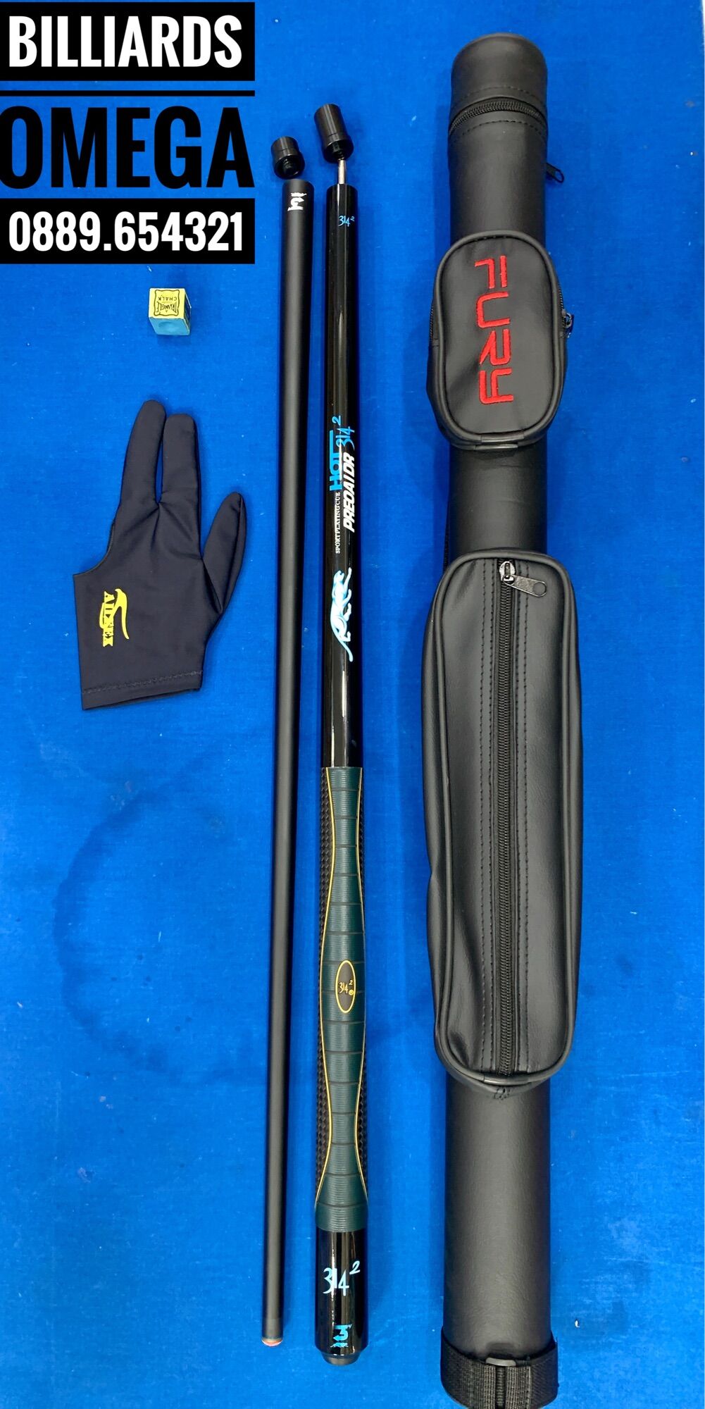 Combo Cơ/Gậy Bida Lỗ/Pool Preoaidr Ngọn Carbon 3/4 (Tặng Kèm Phụ Kiện)