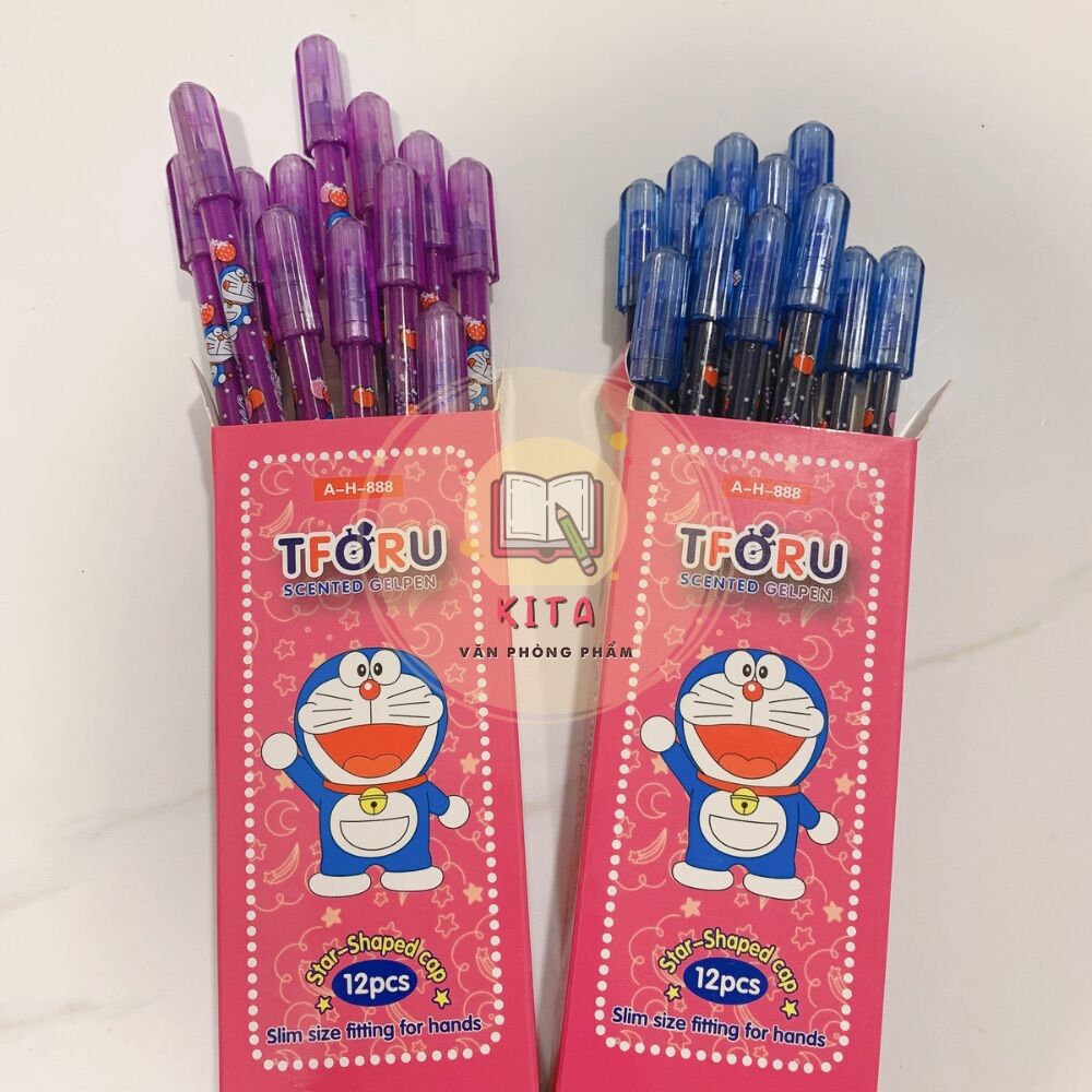 Bút gel nho mực tím, xanh