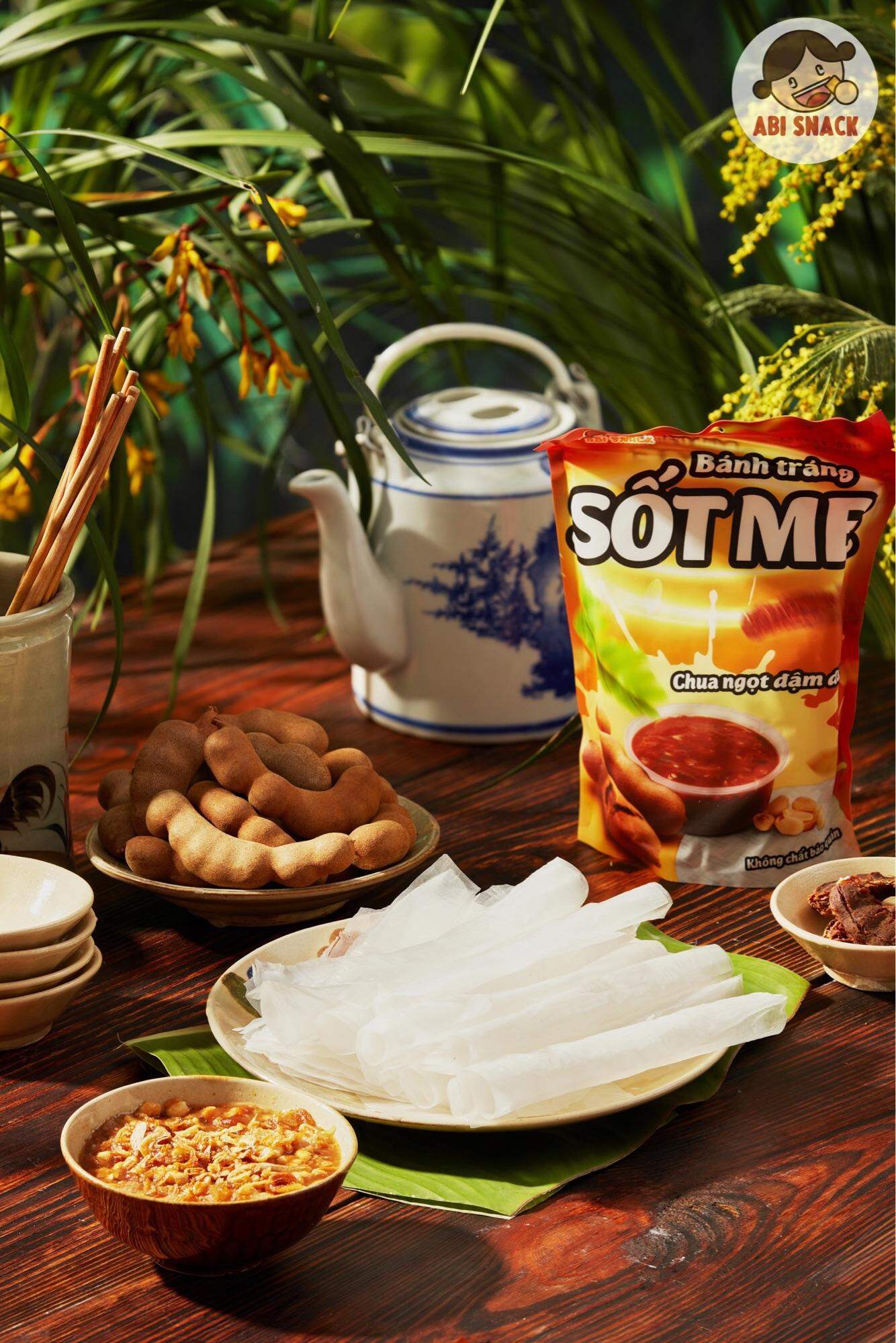 Bánh tráng me Abi chấm sốt chua ngọt