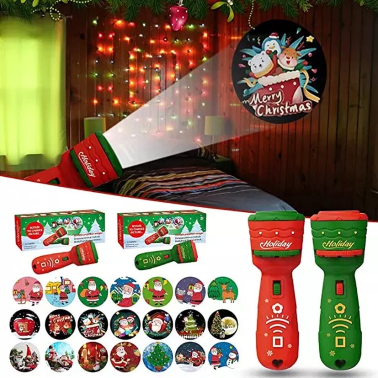 Đèn Pin 24 Hình Chiếu Phiên Bản Giáng Sinh_Marry Christmas_Noel