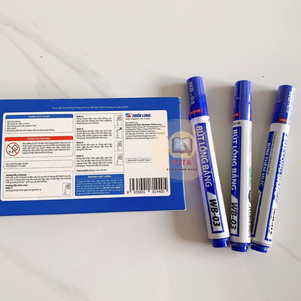 Bút lông bảng WB-03 (Mực Xanh)