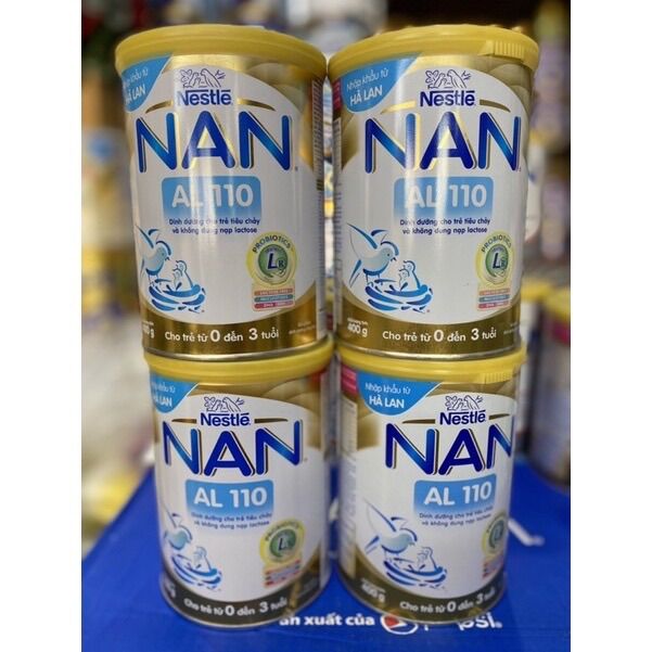 Sữa bột nan al110 cho bé tiêu chảy và dị ứng sữa bò - hộp 400g