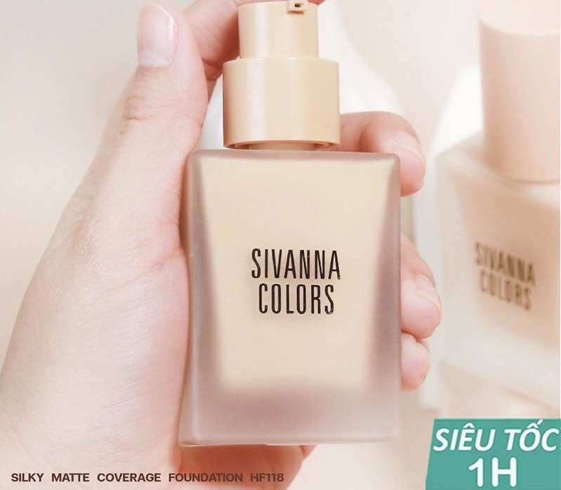Kem nền Sivanna Silky Matte Coverage Foundation HF118 Thái Lan 30ml chống nước siêu mịn