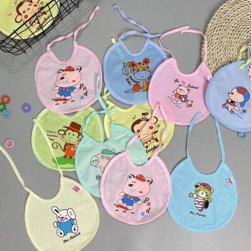 Yếm tròn 2 lớp buộc dây cho bé