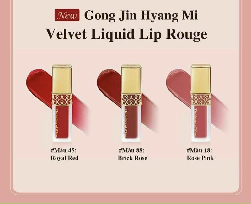 Son kem whoo velvet liqid lip rouge 2.3g.