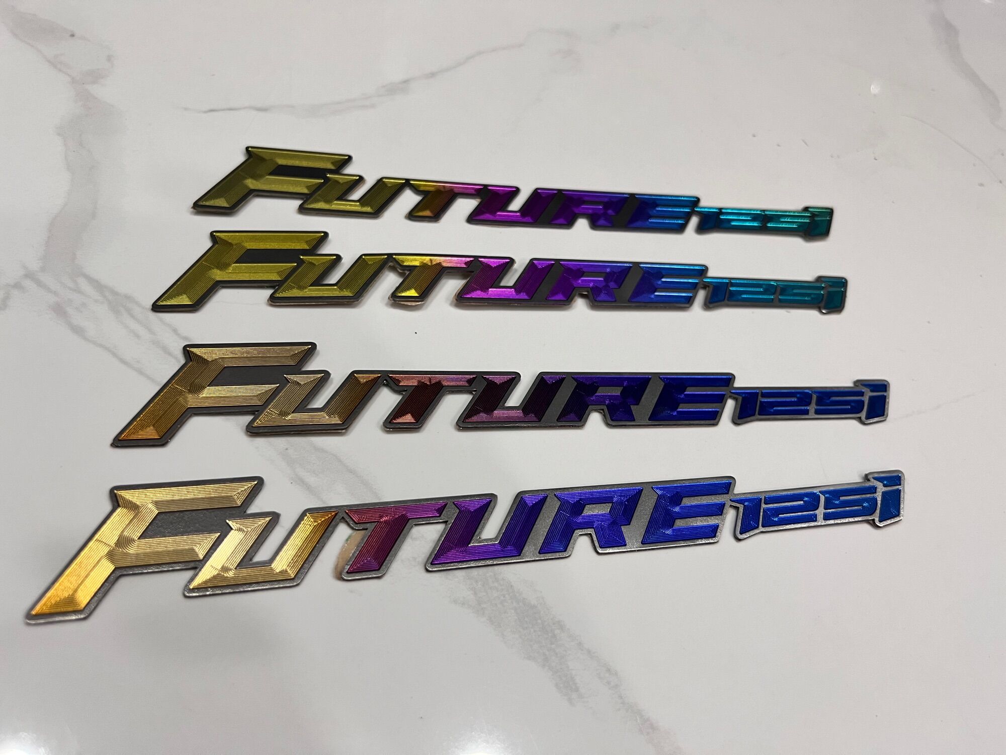 Cặp Tem Titan Chữ Future 125i Có Keo Dán Sẵng