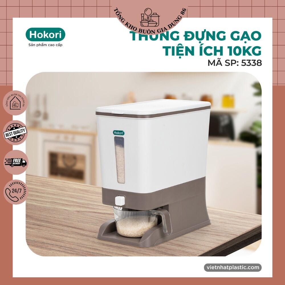 Thùng đựng gạo 10kg thông minh