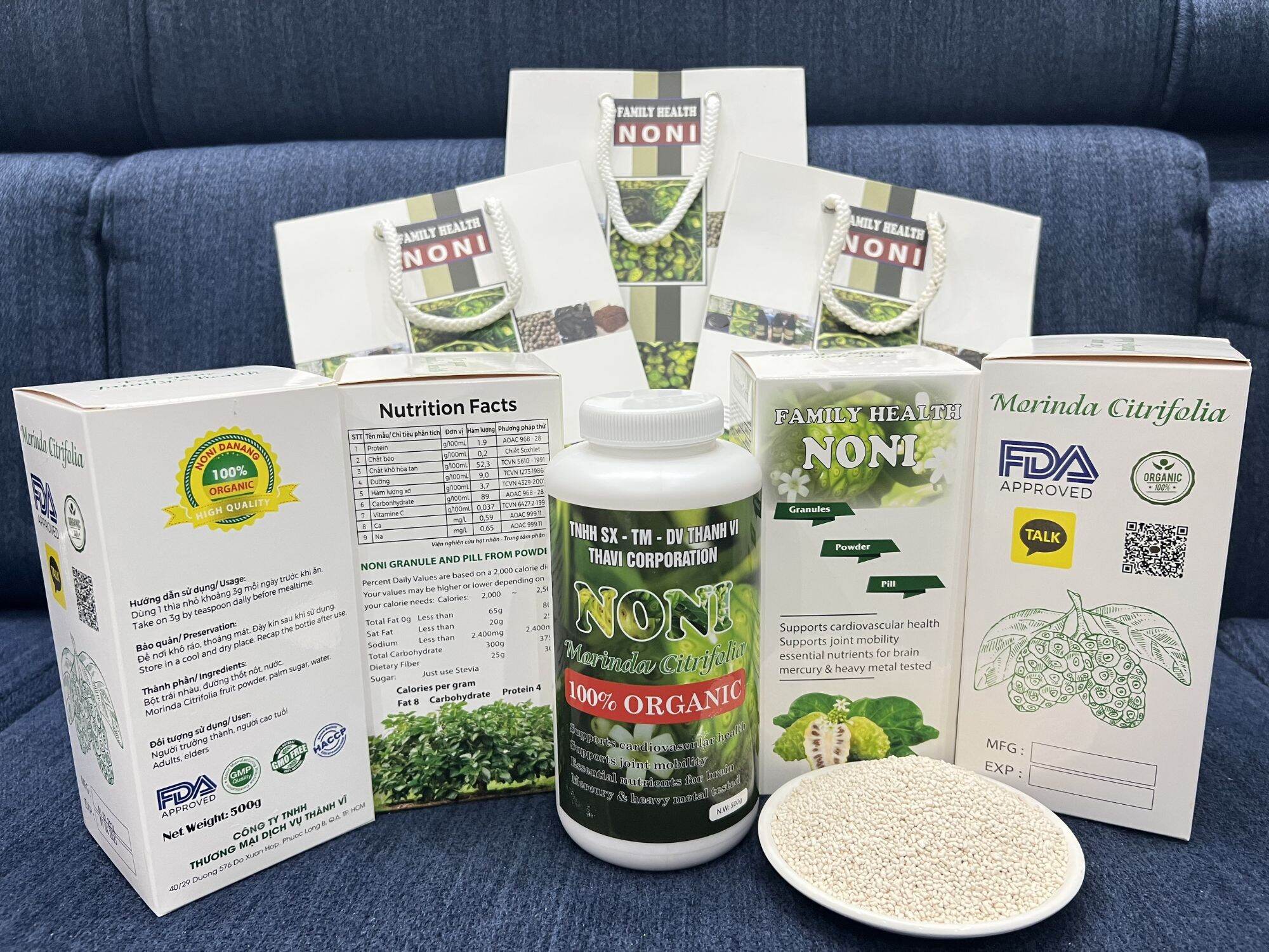 Combo 5 hộp cốm trái nhàu 500gram combo 5box noni grandnules 노니 과립 500gram