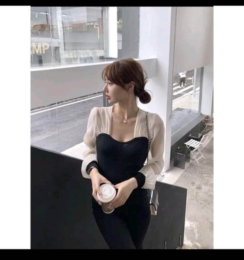 ÁO THUN NỮ PHỐI TAY VOAN PHỒNG