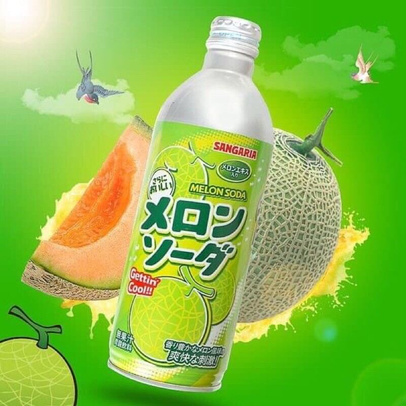 (3 Vị) Soda Nhật Sangaria Chai Nhôm 500ml
