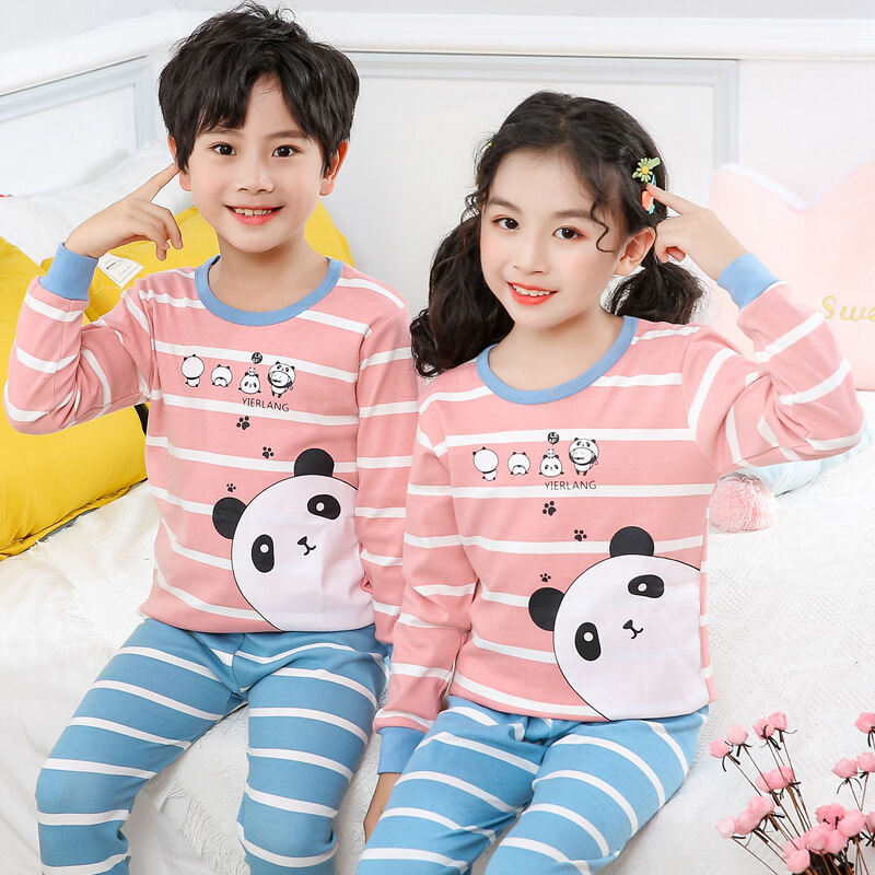 Bộ Đồ Áo Lót Trẻ Em Áo Thu Giữ Ấm Cho Bé Trai Bé Gái 2023 Cotton Quần Mặc Nhà Kiểu Tây Mẫu Mỏng Xuân Thu