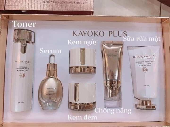 bộ kayoko plus trắng+(6 món hàng chính hãng)