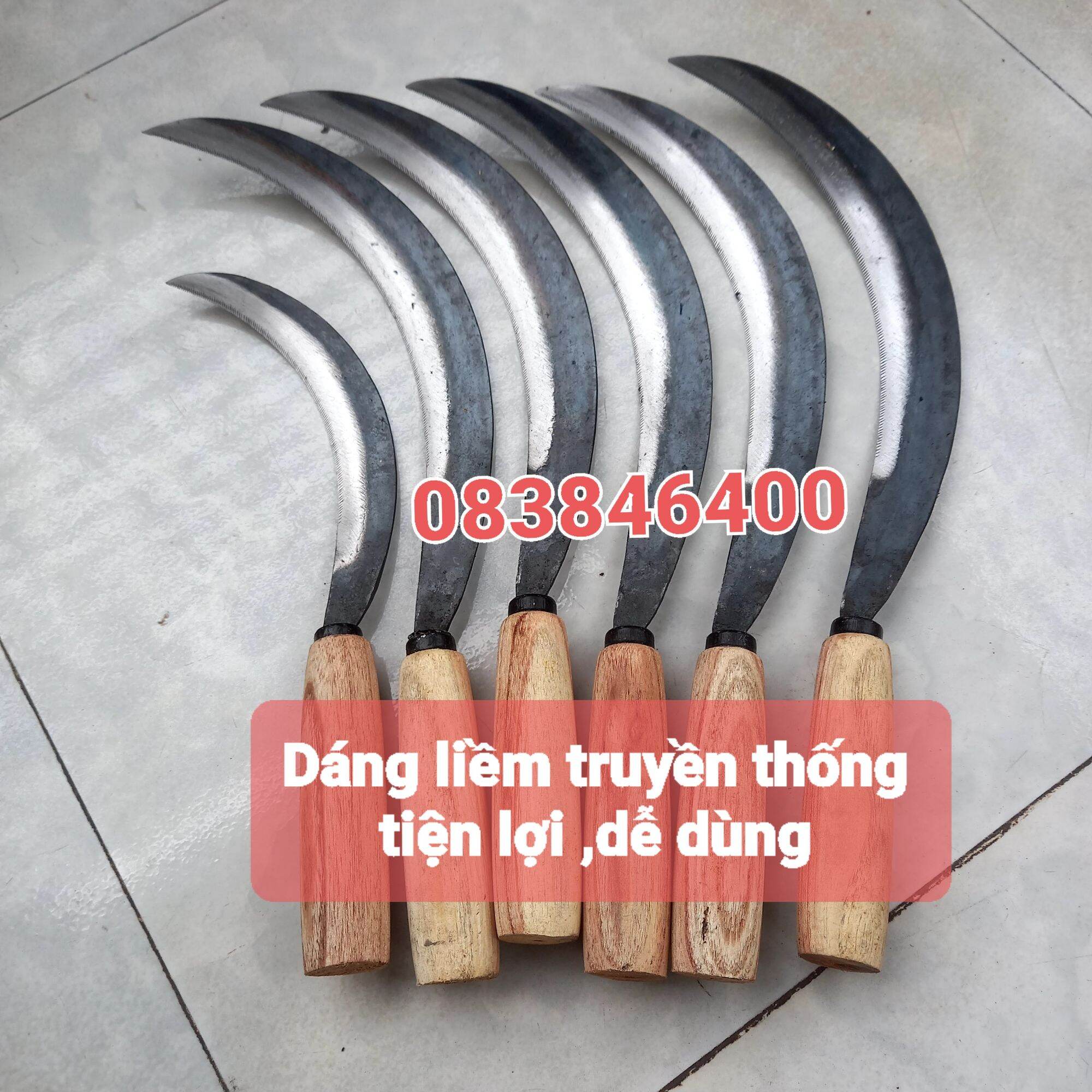 Liềm cắt cỏ gặt lúa cắt rau có răng chấu rèn thủ công sắc bén