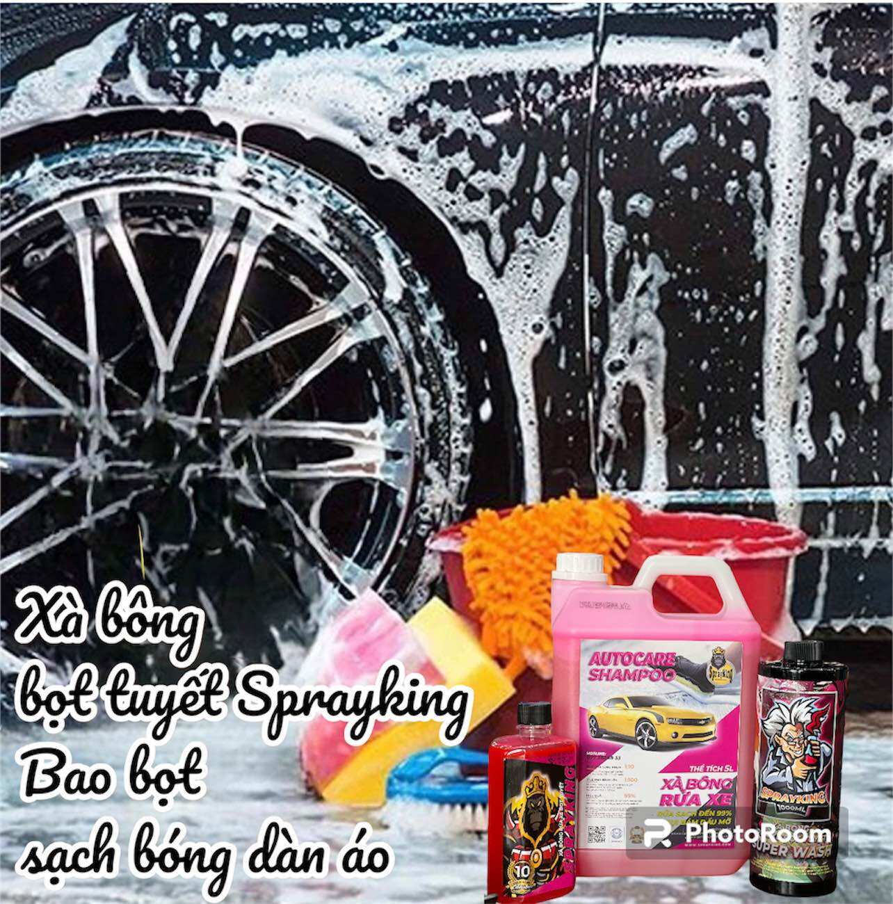 Xà Bông Rửa Xe Bọt Tuyết Sprayking có Chạm siêu bóng đậm đặc