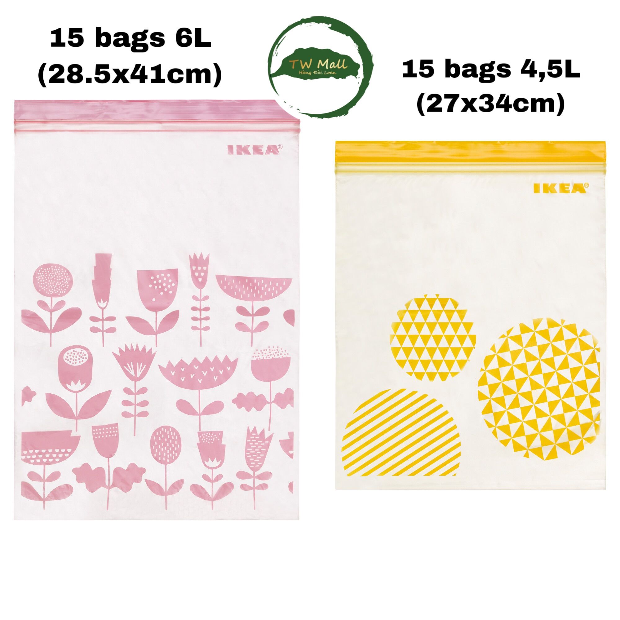HỘP 30 TÚI ZIP LOCK IKEA ISTAD (6L + 4.5L) TW Mall