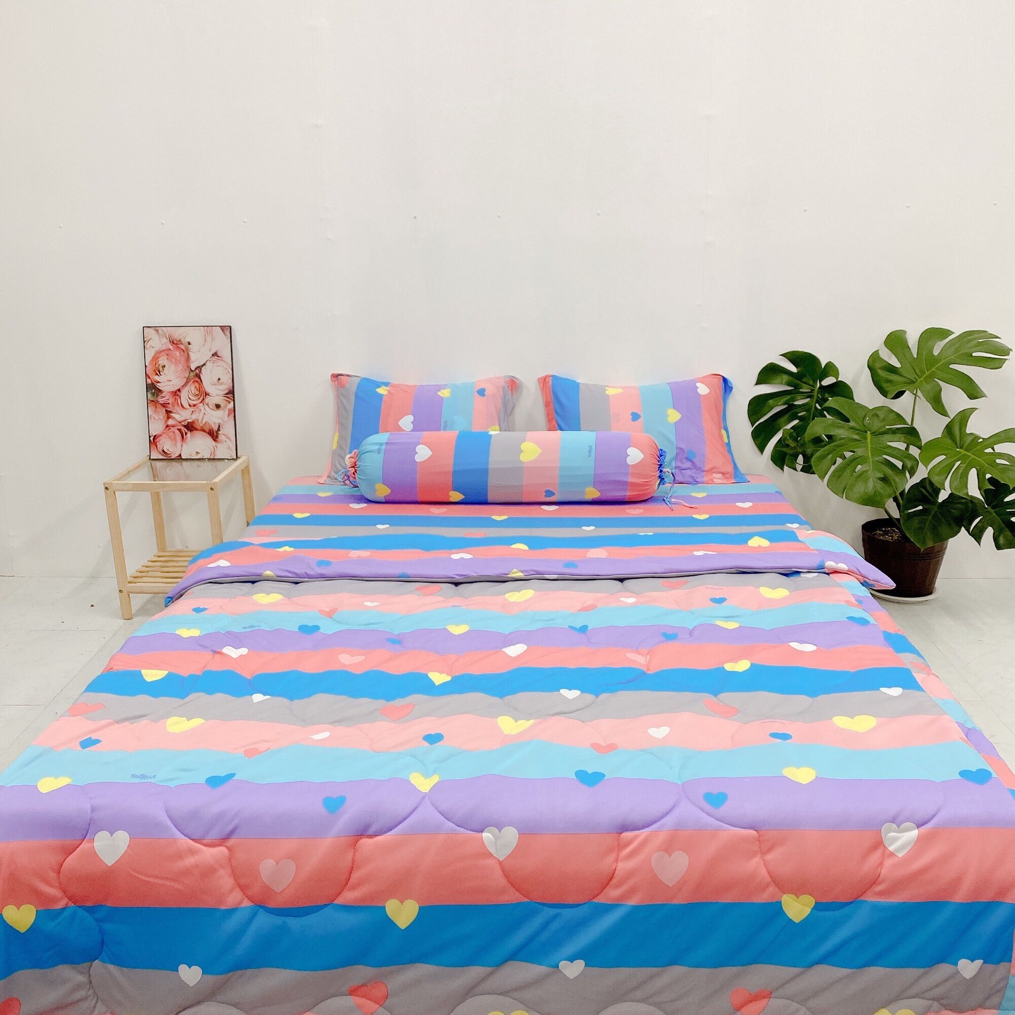 Bộ 5 chăn drap áo gối thun lạnh hàn quốc