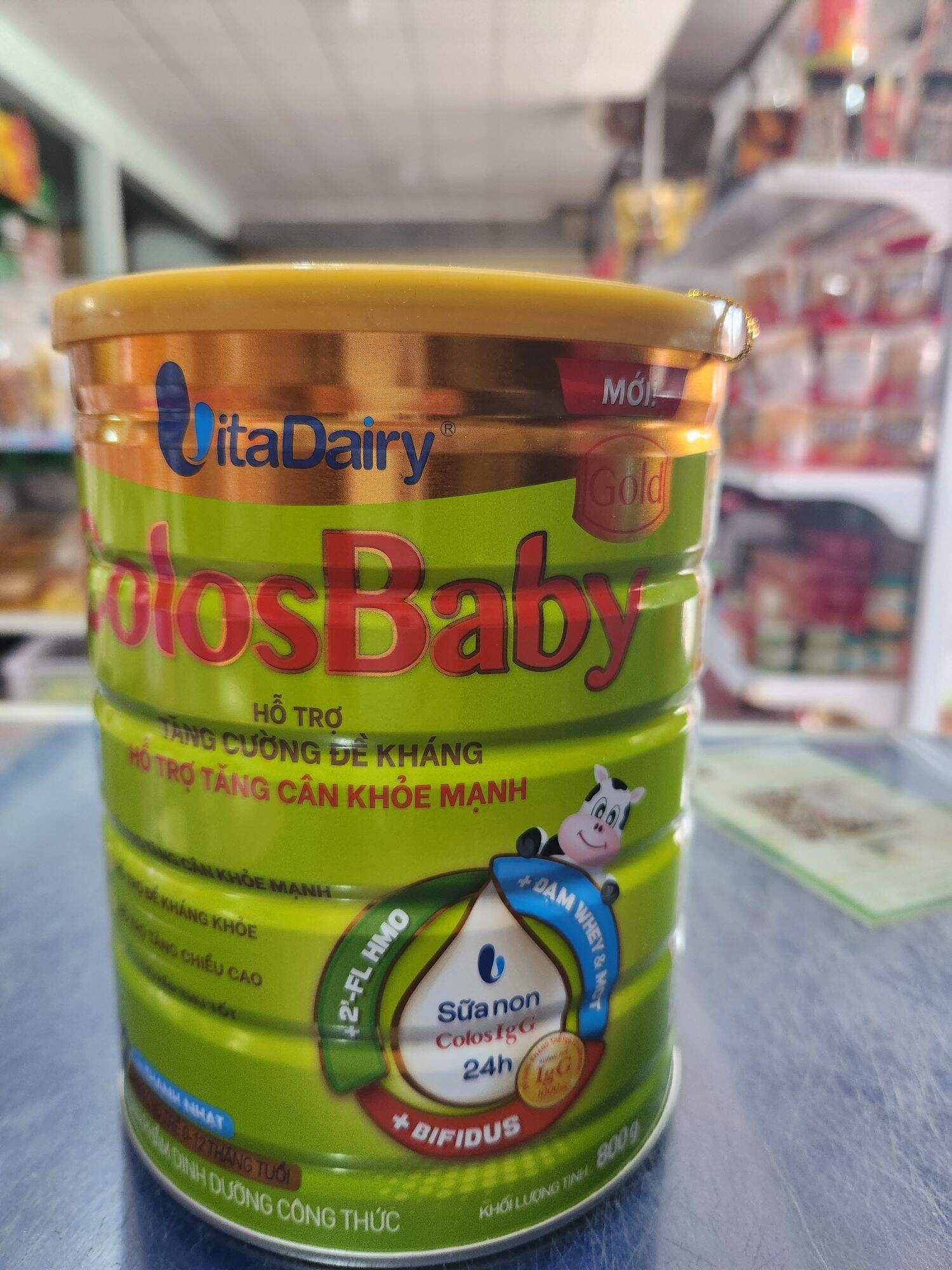 Colosbaby Gold 0+ Colostrum 800g (New), Light Flavor, Helps Boost Resistance and Promote Healthy Weight Gain. There Is a Qr Code for Points. Date Is Always New
