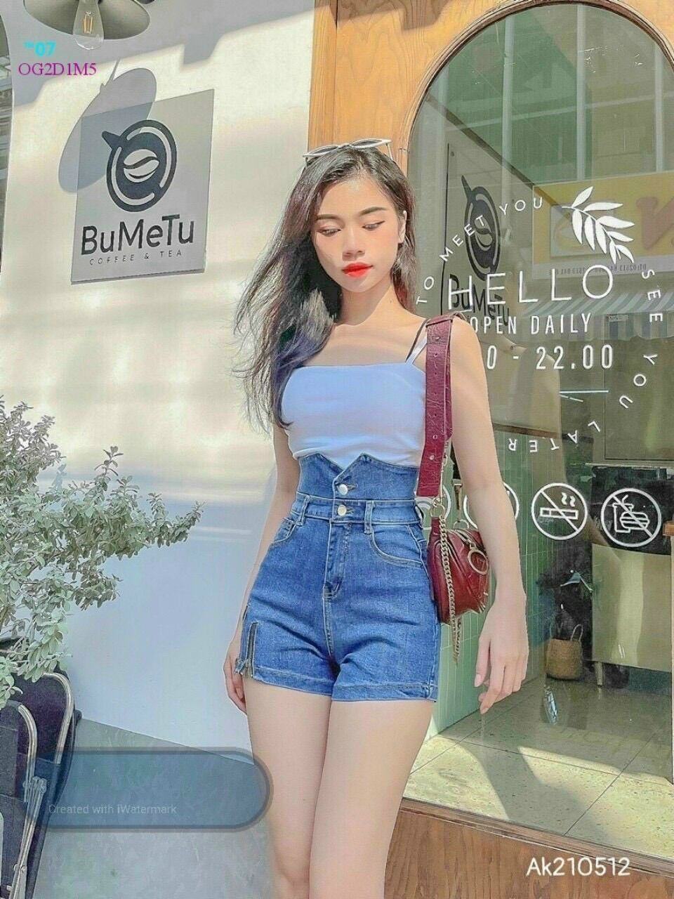 Quần short jean nữ vnxk hàng cao cấp có dãn com001