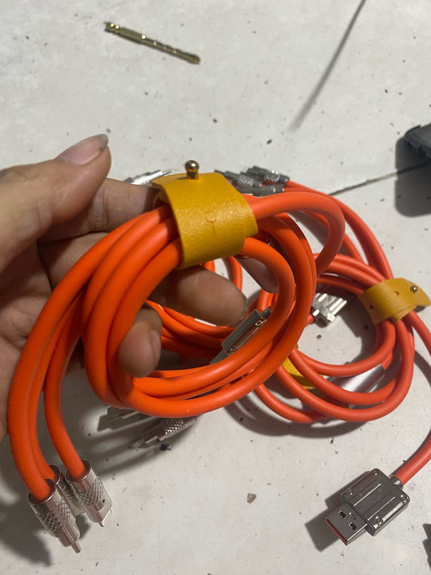 Dây cáp sạc nhanh 3 đầu 120w dây to