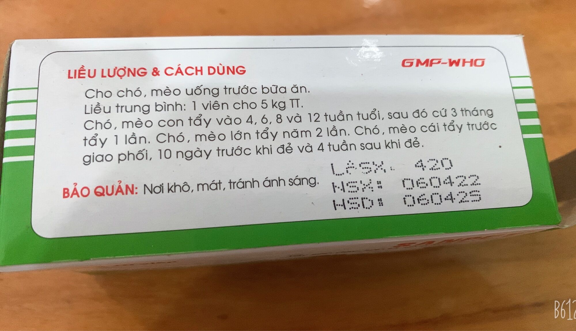 2 Viên xổ lãi chó mèo.