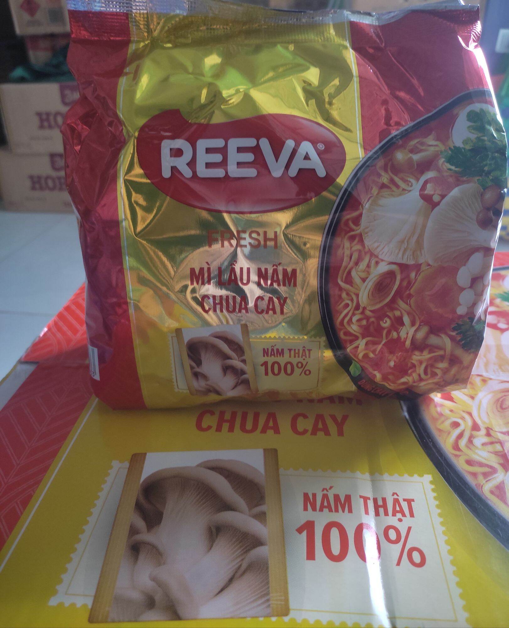 Combo 10 gói _Mì Lẩu Nấm Chua Cay Reeva