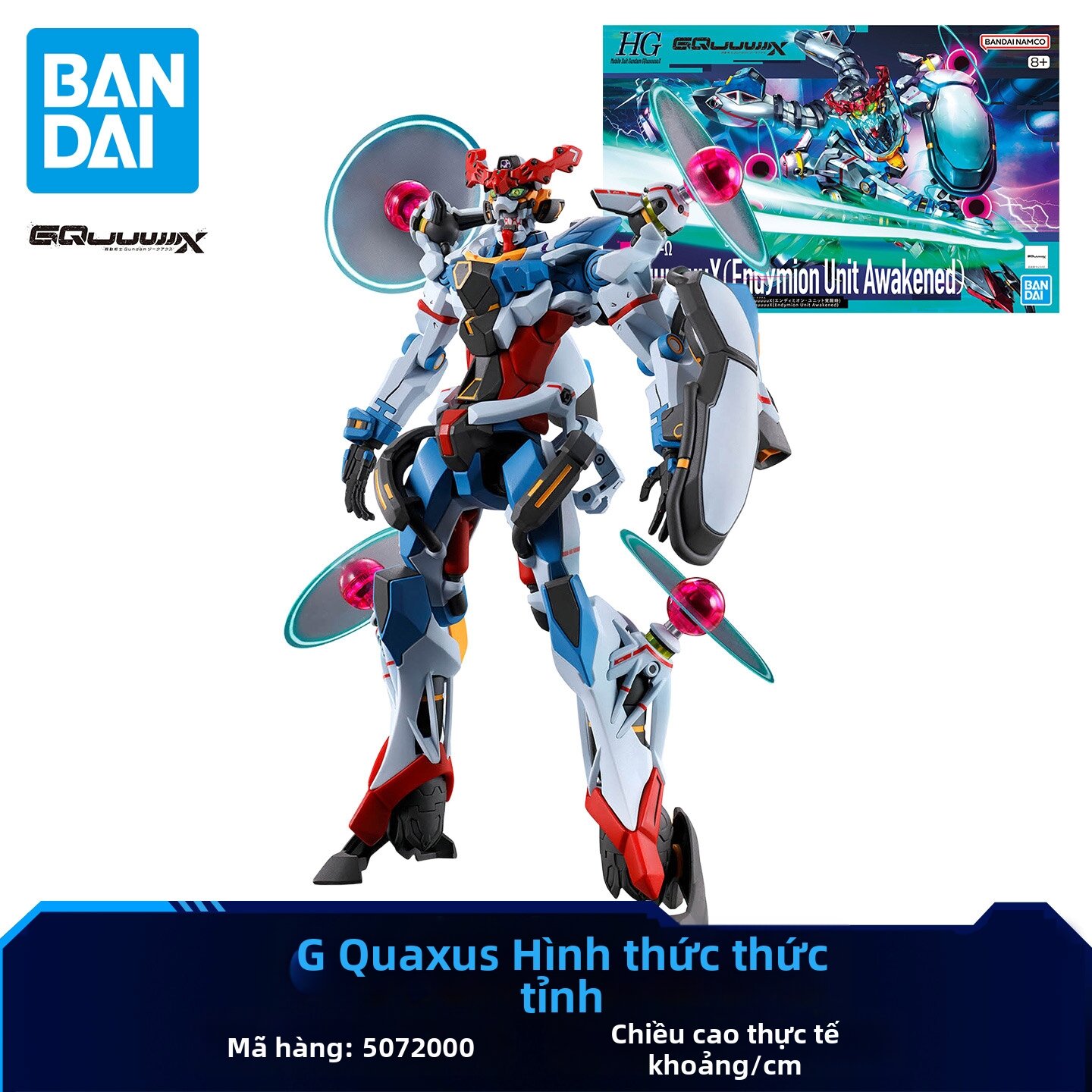 Bandai | Bộ Xây Dựng Gundam Quex Red Freeden Trang Sức Bằng Sứ Màu Trắng