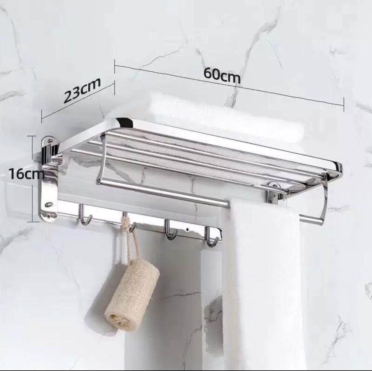 [HCM]Giá treo khăn xếp inox 304( chân đặc)