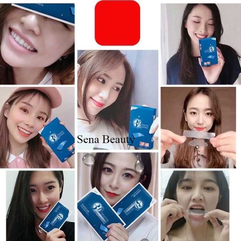 Miếng dán trắng răng tiện lợi 5D White Teeth Whitening Strips