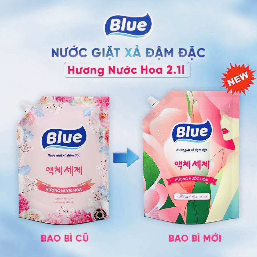 Nước giặt xả BLUE HQ cho trẻ sơ sinh {Can 2lit}