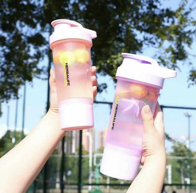 Bình lắc 2 ngăn 500ml HBL siêu tiện lợi