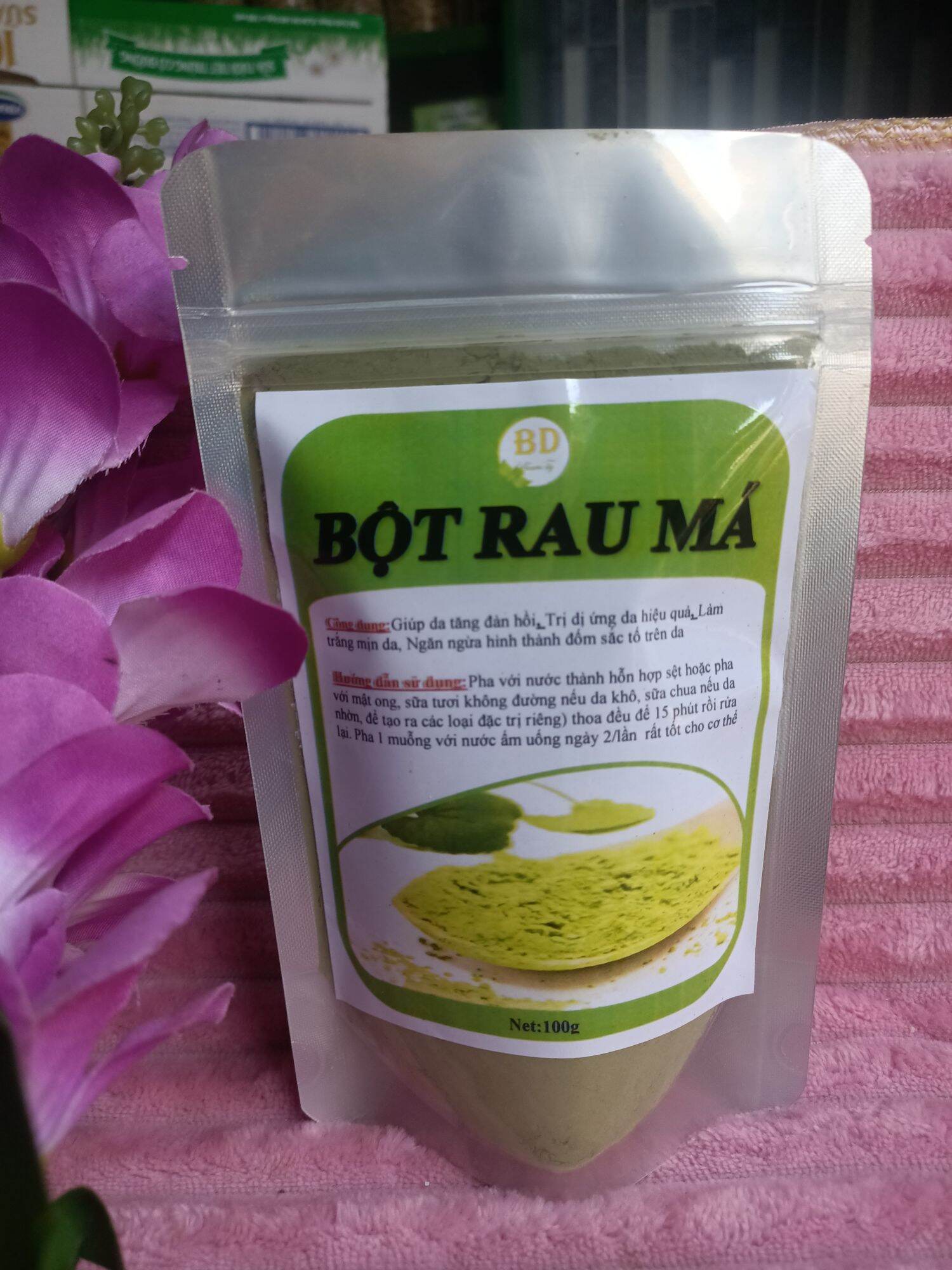 Bột rau má sấy lạnh nguyên chất